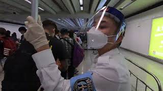 Arriving HK Airport from Bangkok, NEED TO WEAR MASK ON the FLIGHT, LONG QUEUE FOR THE PCR TEST