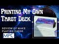 Make Playing Cards MPC CARDS REVIEW Printing my own tarot deck MPC.com Review