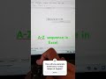 alphabetic sequence of capital letters in excel