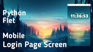 python Flet | mobile Login screen
