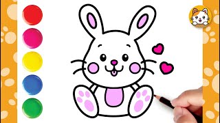 How to Draw a Bunny Easy | Easy Rabbit Step by Step Drawing | Menggambar Arnad | Easy Drawings
