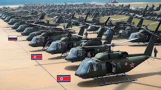 The Most Advanced North Korean helicopters destroyed by Ukraine in top secret Russian base - Arma 3