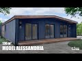 Modular house model  Alessandria, 130 m², for a Czech client, from the manufacturer TM TICAB HOUSE