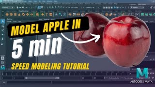 How to model an Apple in Maya | speed Modeling Tutorial 🍎