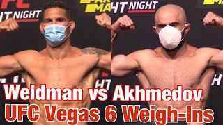 UFC Vegas 6 weigh-in: former champ Chris Weidman on scale for middleweight return