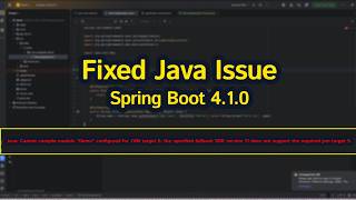 Fixed Java Compile Errors with a Spring Boot module 4.1.0