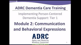 ADRC Video: Welcome