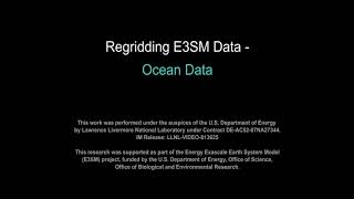 Regridding E3SM Data - Ocean Data