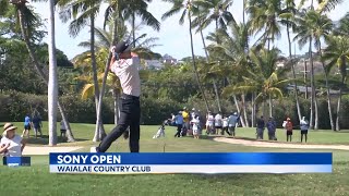 Top golf pros hit the green at the Sony Open in Hawaii