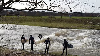 Nach dem Hochwasser - Emmendingen 4.2.2021    Sonnenschein und gefallener Pegel