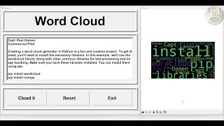 How to Create a Word Cloud using Tkinter (GUI) in Python