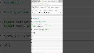 Marker command plotting graph using matplotlib