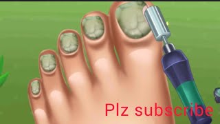 [ASMR] foot care animation collection. bruised toenail/ingrown toenail removal treatment animation