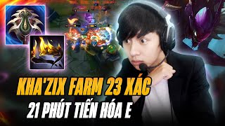 GIÁO ÁN KHA'ZIX TIẾN HÓA E SAU 21 PHÚT FARM MẠNG GÁNH TEAM MÃN NHÃN CỦA QIUYI