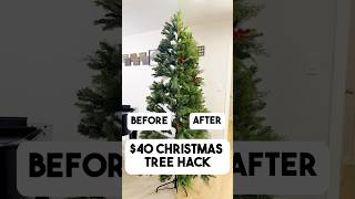 The $40 Christmas Tree Hack, Transforming a Budget Christmas Tree. #shorts #christmas