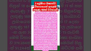 5 ශ්‍රේණිය ශිෂ්‍යත්ව  188ක් වර්තාවේ188 Grade 5 scholarships announced #news #breakingnews #thanews