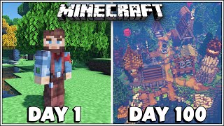 I Played 100 Days in Minecraft and Built a lot of Cool Stuff!!!