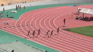 第67回名古屋市立高等学校体育大会   男子100m 予選第4組 2015/7/26