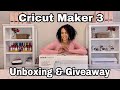 The New Cricut Maker 3 Full Unboxing and Set Up! | Giveaway!!!