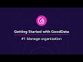 #1 Manage organization | Getting Started with GoodData