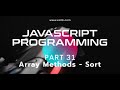 Learning Javascript Programming | Part 31 | Sort Array Method