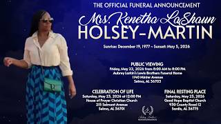Celebration of Life for Mrs. Kenetha LaShaun Holsey-Martin