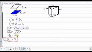 Find the missing dimension of prisms when given the volume