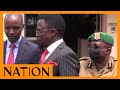 NYS recruit shines CS Ababu Namwamba's shoes during handover ceremony