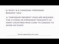 What Is A Canadian Temporary Resident Visa?