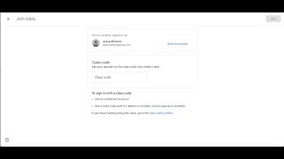 Google Classroom: Join a class (with a code)