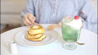 スフレホットケーキとカップケーキ, お家カフェvlog🥞🧁