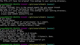 git tutorial part 7 committing, pushing, and merging