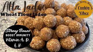 AATA LADOO | WHEAT FLOUR LADOO WITH DRY FRUITS | How to make ladoo