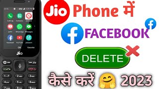 Jio phone me facebook delete kaise kare 2023 new trick 🤗 #facebookdelete