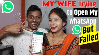 New Wife Challenge Video Unlock WhatsApp | My Wife Trying to Open My WhatsApp but She FAILED!!