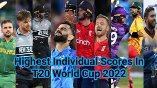 Highest Individual Scores In T20 World Cup 2022 🏏 Top 10 Individual Scores 🔥 #shorts #viratkohli