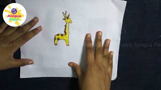 How TO Draw a giraffe easy | giraffe drawing easy  | Aniqua Point