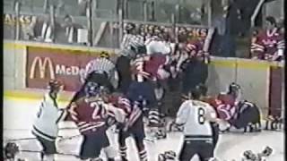 INSANE OHL brawl: Oshawa vs London 1/28/00