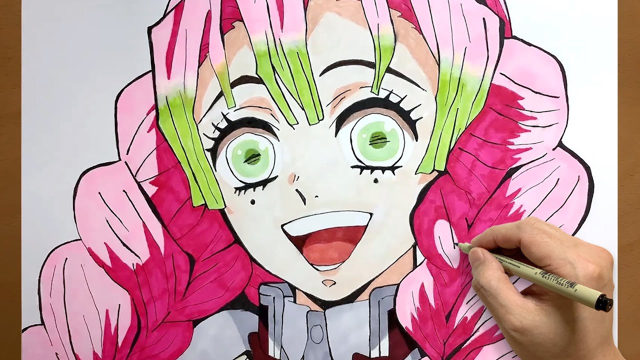 How To Draw Mitsuri Kanroji From Demon Slayer I Step By Step I Easy To