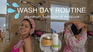 Wash Day Routine| Maximum Hydration \u0026 Moisture Retention - Growing and Maintain The Length