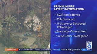 Franklin Fire in Malibu still smoldering as favorable weather conditions aid in firefight