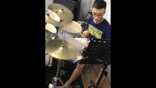 【爵士鼓手魷魚kEN®】2016-07 教學😀 ( 鼓手 - ；爵士鼓練習1-1 ) Drum Cover Practice SparxStix 發光鼓棒