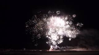 阿寒湖氷上フェスティバルの花火