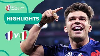France SMASH record as they march to quarters | France v Italy | Rugby World Cup 2023 Highlights