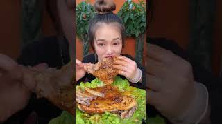 中国美食，萱萱吃播，美食声控，食物咀嚼声  长视频15