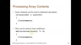 Lesson 7-2 Processing Array Elements