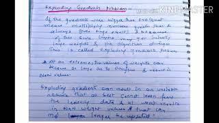 Exploding gradients problem - lecture 38/ machine learning