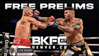 🔴 LIVE BKFC 67 Prelims | Full Bare Knuckle Fighting Cruiserweight Championship Title on Fubo Sports