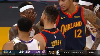 Dennis Schroder was upset at Steph Curry after he got clipped by his elbow | Warriors vs Lakers