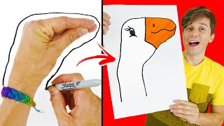 É Possível fazer DESENHOS apenas com a MÃO? | Truques de Arte para Iniciantes